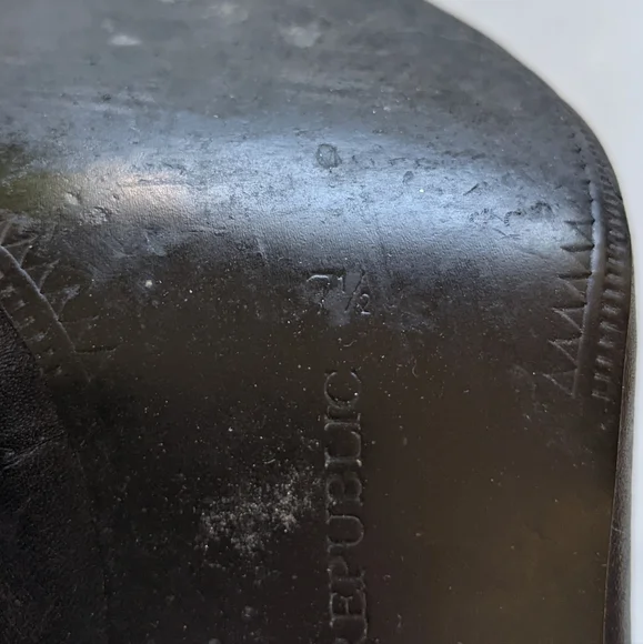 BANANA REPUBLIC women's black leather peep toe slingback heeled pumps - Picture 12 of 13